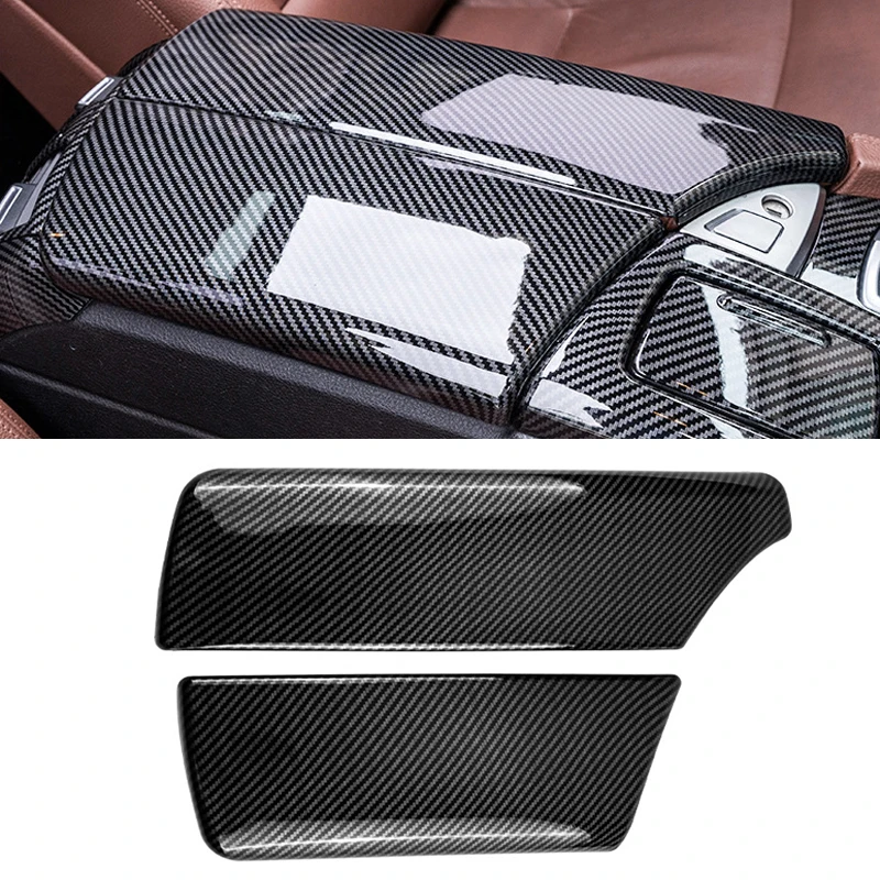 

For BMW F10 F11 F18 LHD Car Center Armrest Storage Box Panel Cover Trim Carbon Fiber 520i 523li 525li 520 525 523 528Li 11-17