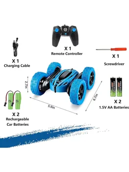 Remote Control Car Double Sided 360°Rotating RC Cars with Headlights Rechargeable Race Stunt Toy Car Christmas Birthday Gifts 5