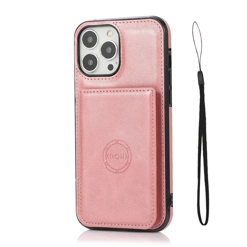 Premium Magnetic Flip Wallet Phone Case with Leather Cover and Credit Card Holder