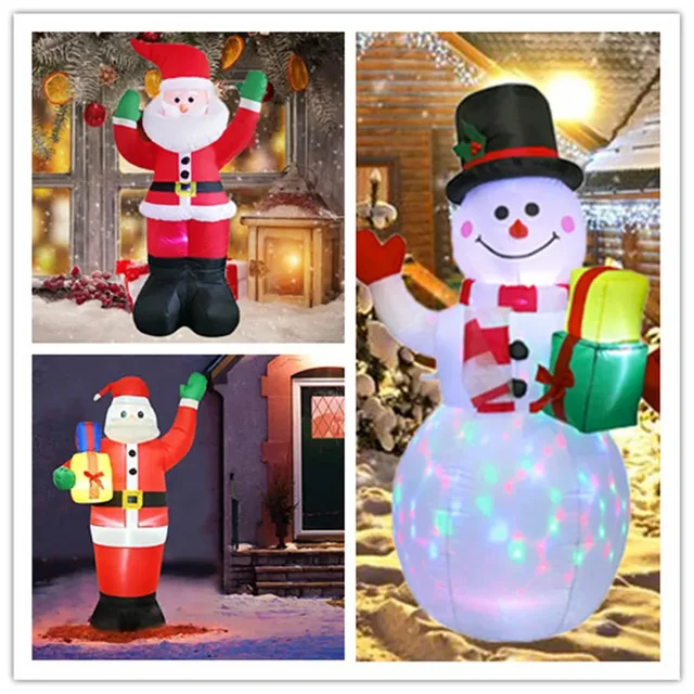 Juguete de decoración inflable de Navidad con luces LED integradas, modelo inflable para interiores y exteriores, adorno para fiesta de Navidad, decoración de jardín de Año Nuevo - Image 4