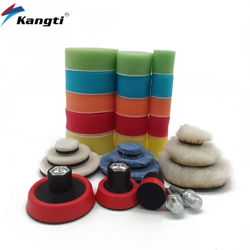 29Pcs Waxing Sponge Polishing Pad Wool Backing Plate Car Polishing Tool Set For Polisher Machine Car Wash Accessories car polishing pad,car polish pad,car polishing sponge,wool polishing pad,polishing sponge set,backing plate for polisher