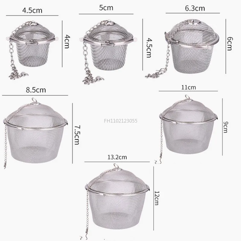 Seasoning Spice Ball Basket Tea Ball Stainless Steel Flavor Bag Hot Pot Taste Halogen Box Bag Soup Taste Box Strainer Basket cooking strainers