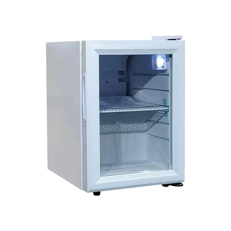 Vanace SC 21L Compact Refrigerator LED Light Glass Door Energy Drink Chocolate Cooler Compressor Mini Fridge