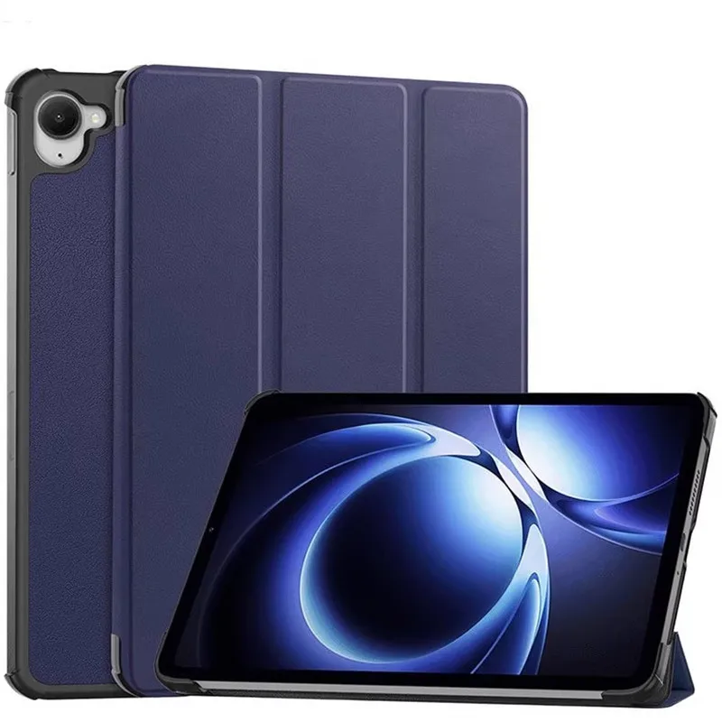 Premium PU Leather Tri-Folding Flip Stand Tablet Cover, 8.8 Inch
