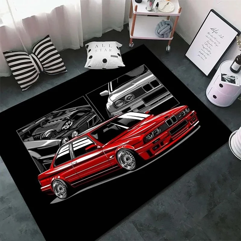 Classical Racing Car Carpet for Living Room Home Decorations Sofa Table Large Area Rugs Boys Room Non-slip Carpet Car Floor Mat decorative carpet,non slip carpet