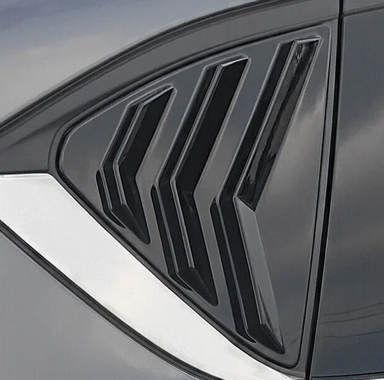 Glossy Black Carbon Fiber Rear Side Window Shutters Louvers Trim For Mazda CX-5 CX5 2013 2014 2015