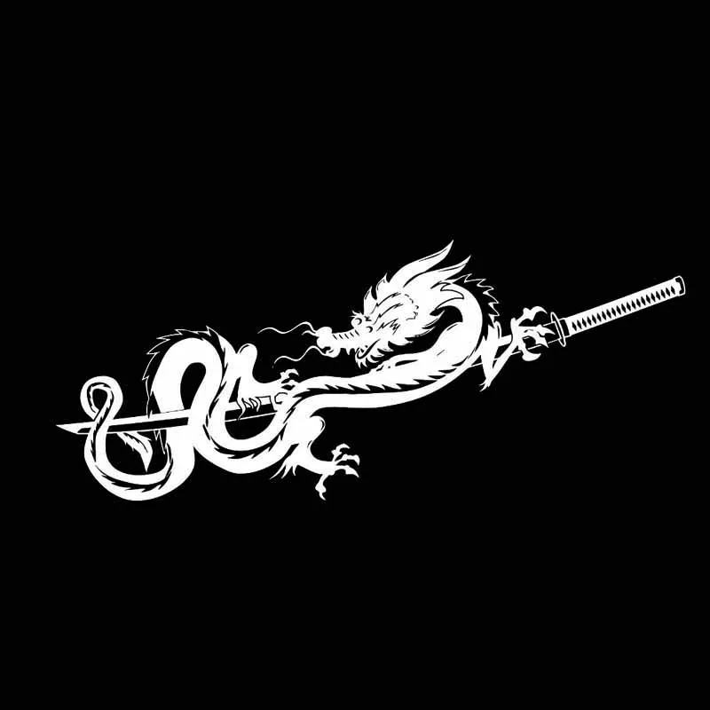 

Oem Dragon Samurai Symbol Waterproof Car Sticker Decal Soldier Anti-UV Covering The Body Vinyl Window Windshield Accessories