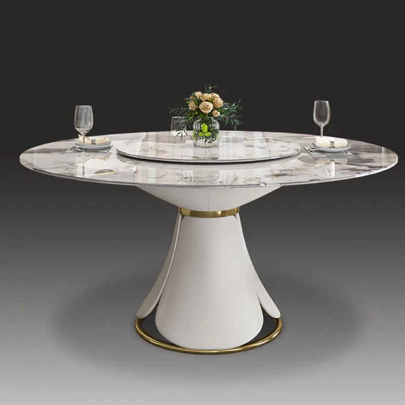 

Outdoor Modern Dining Tables Breakfast Luxury Round Center Dining Tables Marble Console Mesas De Comedor Kitchen Furniture