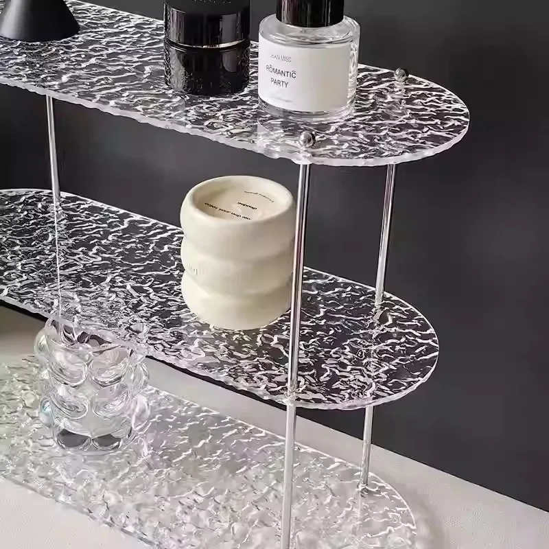 3-Tier Cups Storage Rack Creative Counter Organizer Premium Acrylic Tableware Display Shelf for Home Organizers and Decorate 5
