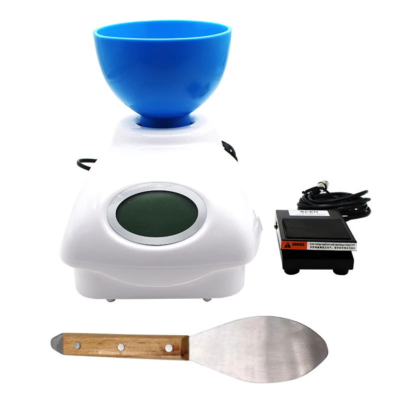 Dental Impression Model Material Mixing Machine with Pedal Spatula and Bowl pestle set garlic herb spice mixing grinding crusher bowl food mill mixing bowl with rod kitchen tools supplies