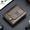 BULLCAPTAIN Men RFID Blocking Bifold Wallet Genuine Leather Card Holder Wallets with 15 Card Slots 1