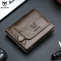 BULLCAPTAIN Men RFID Blocking Bifold Wallet Genuine Leather Card Holder Wallets with 15 Card Slots 1