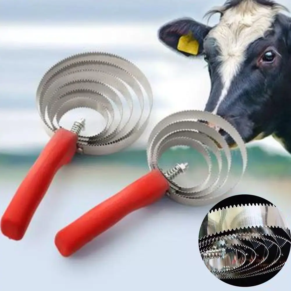 Durable 4/5/6-Circles Curry Comb Metal Cow Scratching Tool Curry Cleaning Brush Livestock Serrated Cleaning Brush Cattle Horses