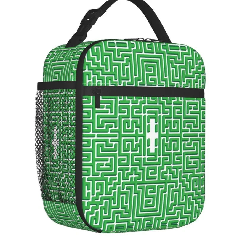 

Shining Overlook Maze Hotel Carpet Insulated Lunch Bag Modern Geometric Labyrinth Thermal Cooler Bento Box Office Work School