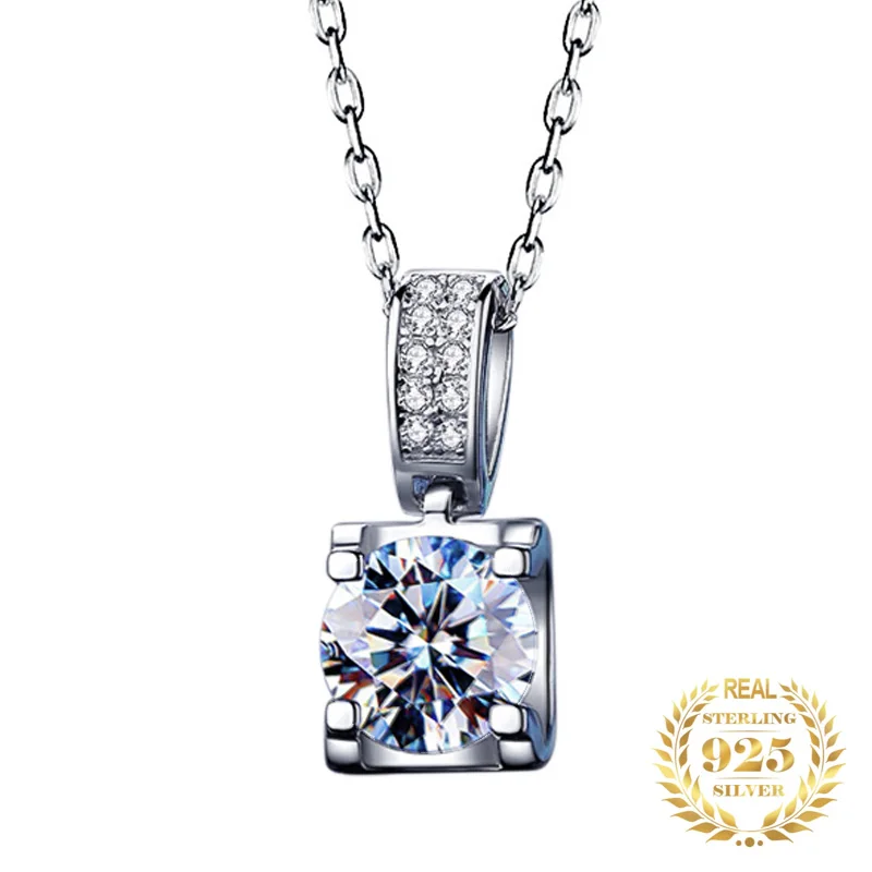 

Женское ожерелье с кулоном в виде снежинки, серебро 925 пробы, 1 карат