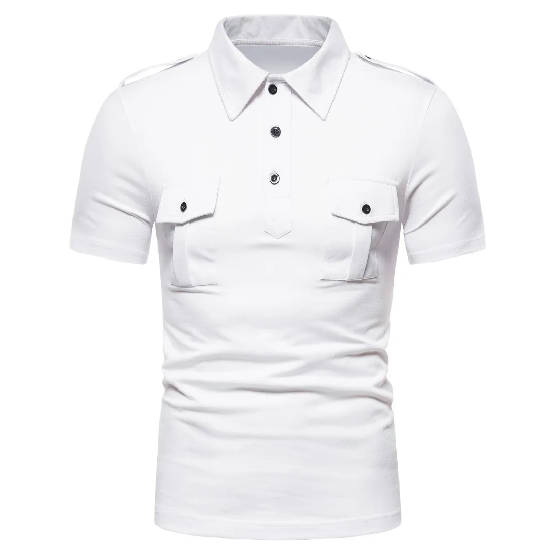 

Men Cotton Business White T-Shirt Man Short Sleeve Tshirt