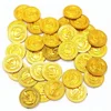 100Pcs Plastic Pirate Gold Coin Fake Game Coin Treasure Coins Funny Scene Props Halloween Christmas Party Decoration Supplies 2