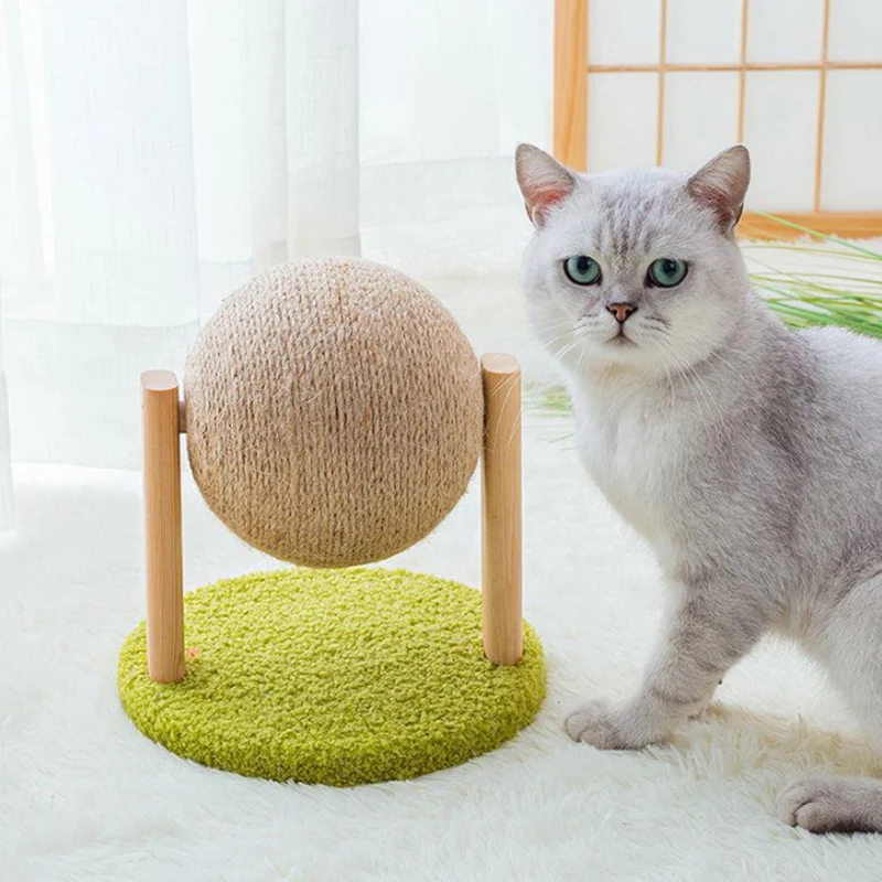 

Sisal Rope Cats Scratching Ball Cat Scratcher Toy Kitten Wear-Resistant Grinding Paw Toy Scratch Board Scraper for Pet Furniture