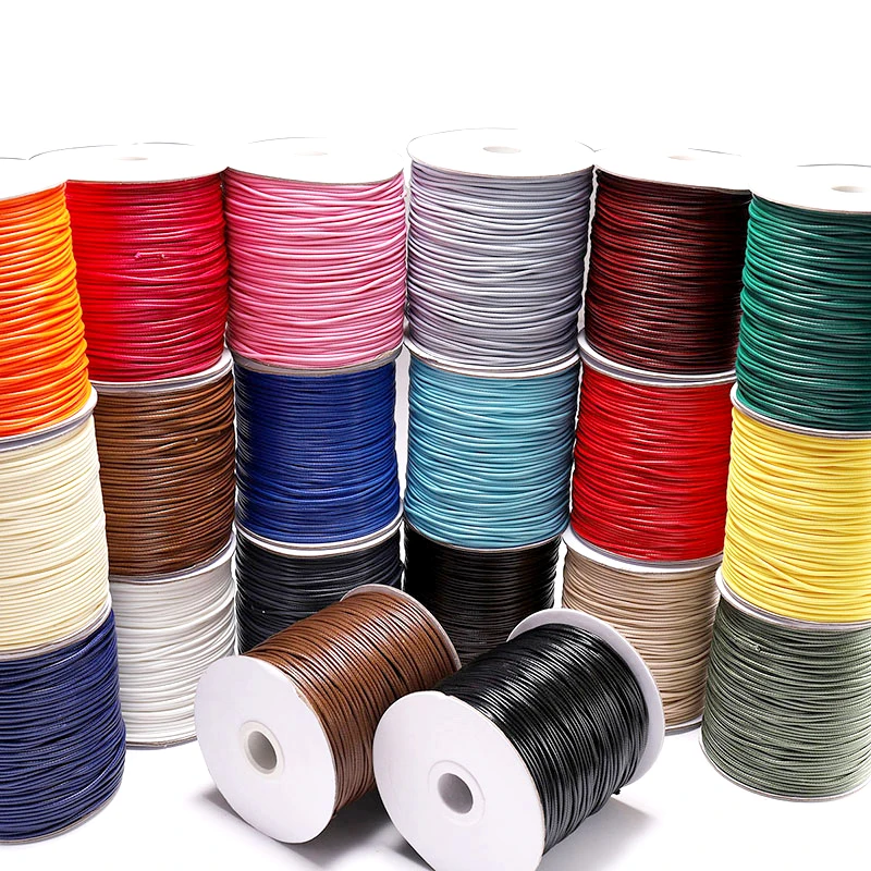10M Dia 1.0-2.0mm Waxed Cord Waxed Thread Cord String Strap Necklace Rope Bead DIY Jewelry Making for Bracelet Necklace