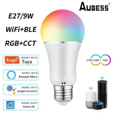 

9W Tuya WiFi Smart LED Light Bulb E27 Ampoule LED Intelligent Dimmable Night Lamp For Alexa Google Home Alice Echo For Home