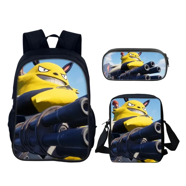 In Stock Palworld Game Backpack Derivatives Capacity Backpack Study Stationery Boy 3-Piece Set Palworld Birthday Gift