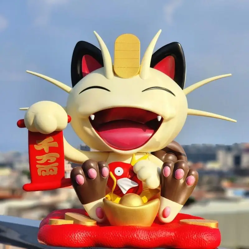 

Meowth Wigglytuf Pokemon Slowpoke Big size psyduck Squirtle Bulbasaur genga Seadra Anime Figure model Decoration surprise gift
