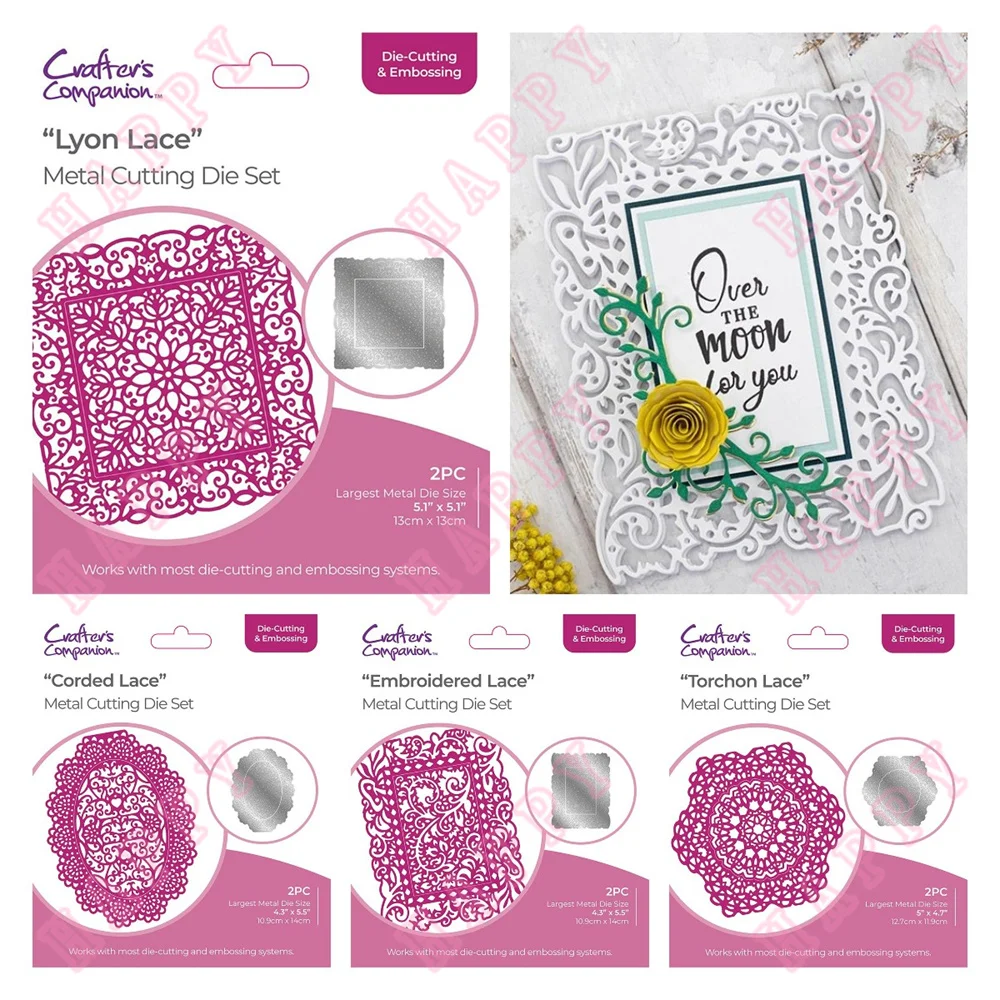 

New Embroidered Torchon Lyon Lace Metal Cutting Dies Decoration For Diy Scrapbook Diary Embossing Handcraft Album Paper Template