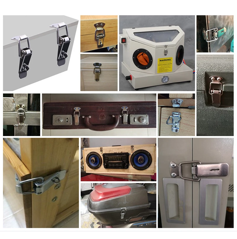 6-Pack Spring Loaded Toggle Latches - Stainless Steel Buckle Clamps For Toolboxes, Cases & Cabinets