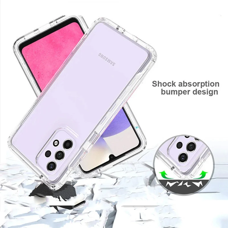 360 Full Protection Silicone Shockproof Case for Samsung A21S A34 A14 A54 A72 A71 A24 A53 A21 A13 A31 A32 A23 A51 A22