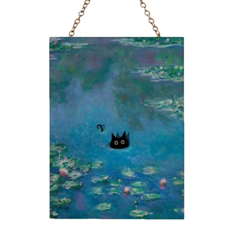 Cat Stained Glass Hang Suncatcher Acrilico Suncatcher Ornament Waterproof Portable Cat Animal Decorations Ornament For Home Room