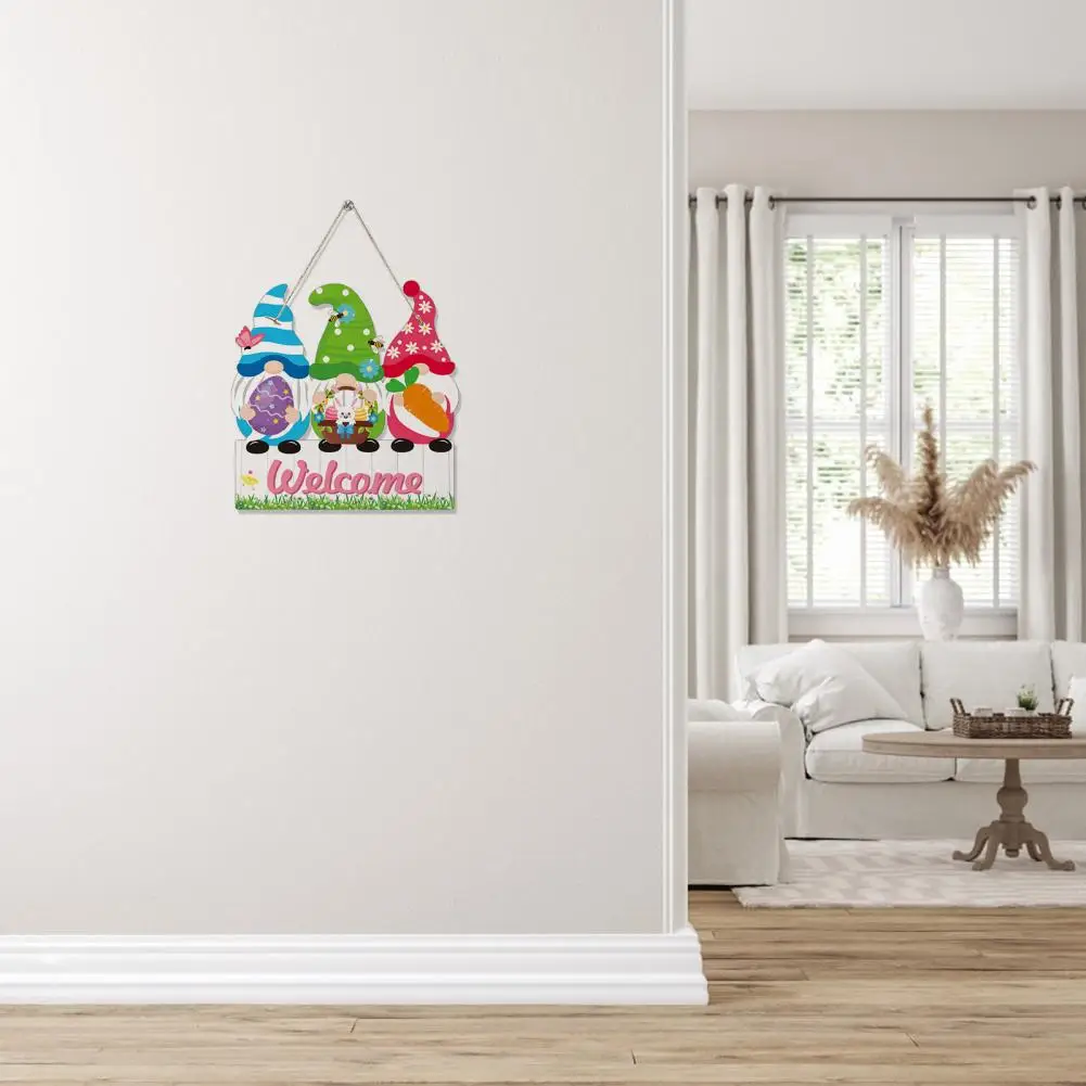 

Весенняя дверная подвеска, яркий гном, пасхальный дверной знак в виде кролика, подвеска для внутреннего дворика