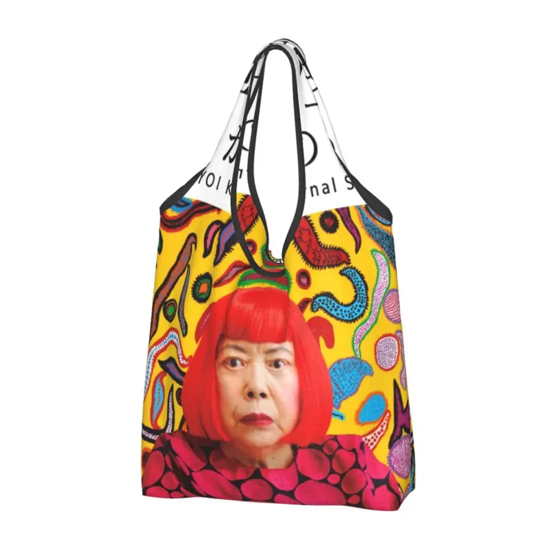 airbus fighter pilot grocery shopping fashion shopper shoulder tote bag big capacity portable aviation airplane handbag Yayoi Kusama Art Grocery Shopping Funny Shopper Shoulder Tote Bags Large Capacity Portable Handbag