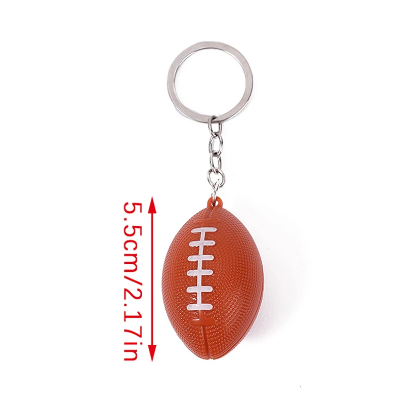 Rugby Keychain Novelty Gift Creative Sports Keyring Car Accessories Birthday Party Gifts Present 1PC