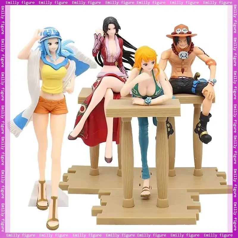 

Anime One Piece Figure Nami Hancock Perona Vivi Figures Film Red Action Figurine Statue Model Toys Children Gift