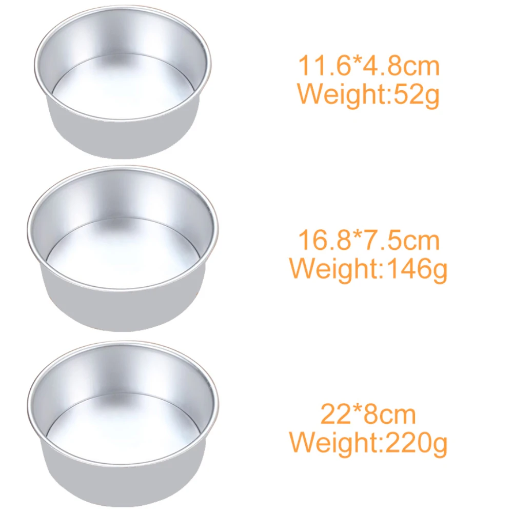 Tiered Round Cake Mold Set Aluminum Alloy Cake Pan Set Non