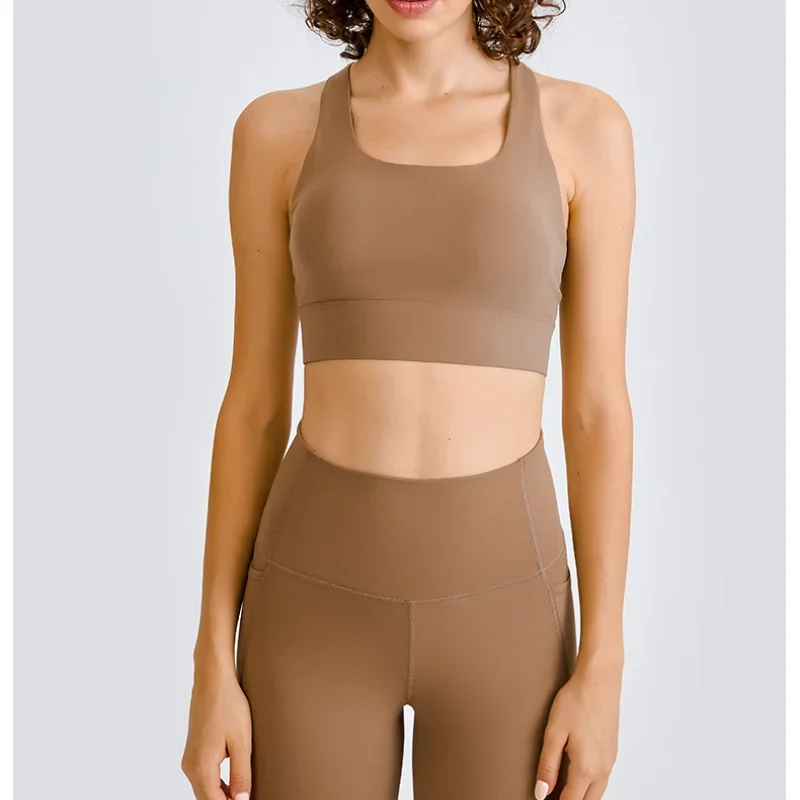 Solid Color Yoga Tight Sports Bras For Women Women's Fitness Zipper Bra Sportswear Woman Gym Training Female Crop Tops