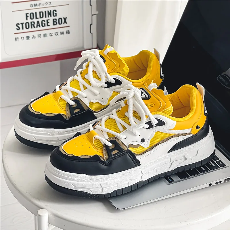 Autumn Winter Luxury Brand Sneakers Men High Quality Leather Men Designer  Shoes Trendy Platform Men's Skateboard Shoes Trainers - AliExpress