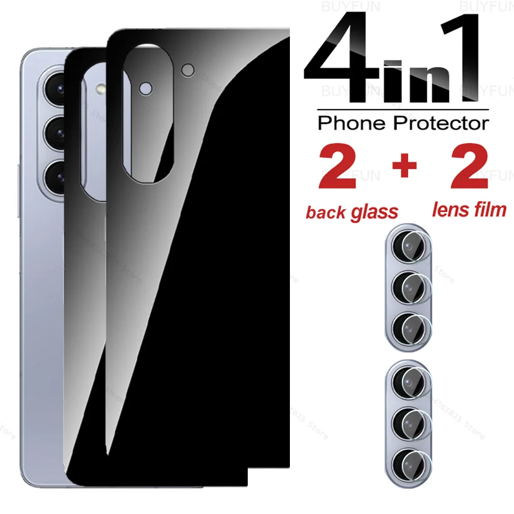 Per Samsung Galaxy Z Fold5 Back Glass 4 In1 Custodia In Vetro Temperato Zfold5 Z Fold5 Fold 3 4 Fold3 Fold4 Zfold5 5G Protezione Dello Schermo Della F