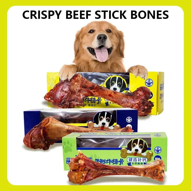 Pet Dog Snacks Crispy Beef Stick Bone Large Size Grinding Teeth Snacks Delicious Nutritious Meat Flavorful Bone Crispy Pet Food, dog snacks