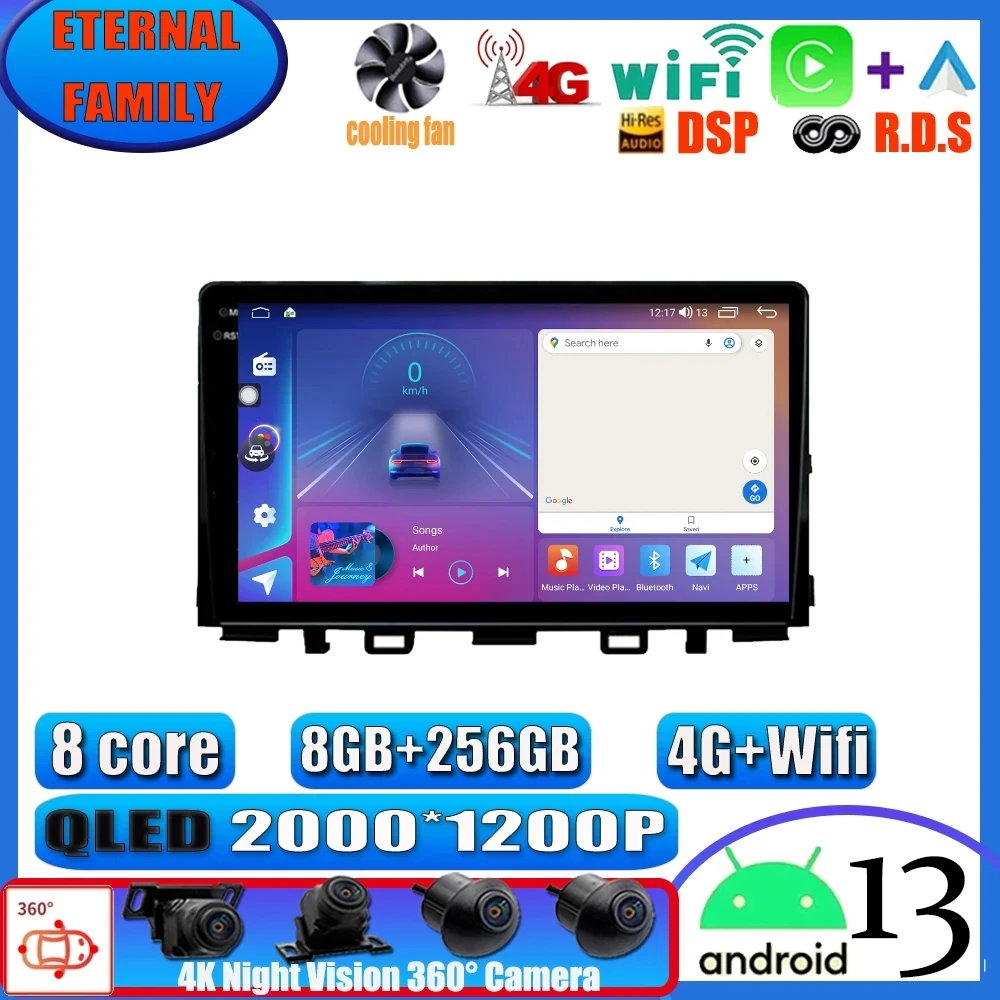 

Android 13 радио для Kia RIO YB KX Cross Stonic 2016 - 2020 автомобильные мультимедийные odtwarpper видео ekran touch kowy QL