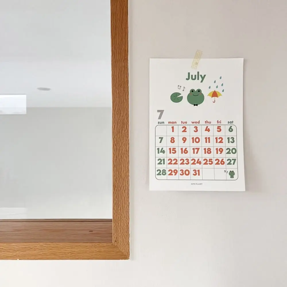 

Korean Style Cute Squirrel Wall Calendar Cute Squirrel Design 2024 Wall Hanging Calendar INS Cartoon Desk Calendar Living Room