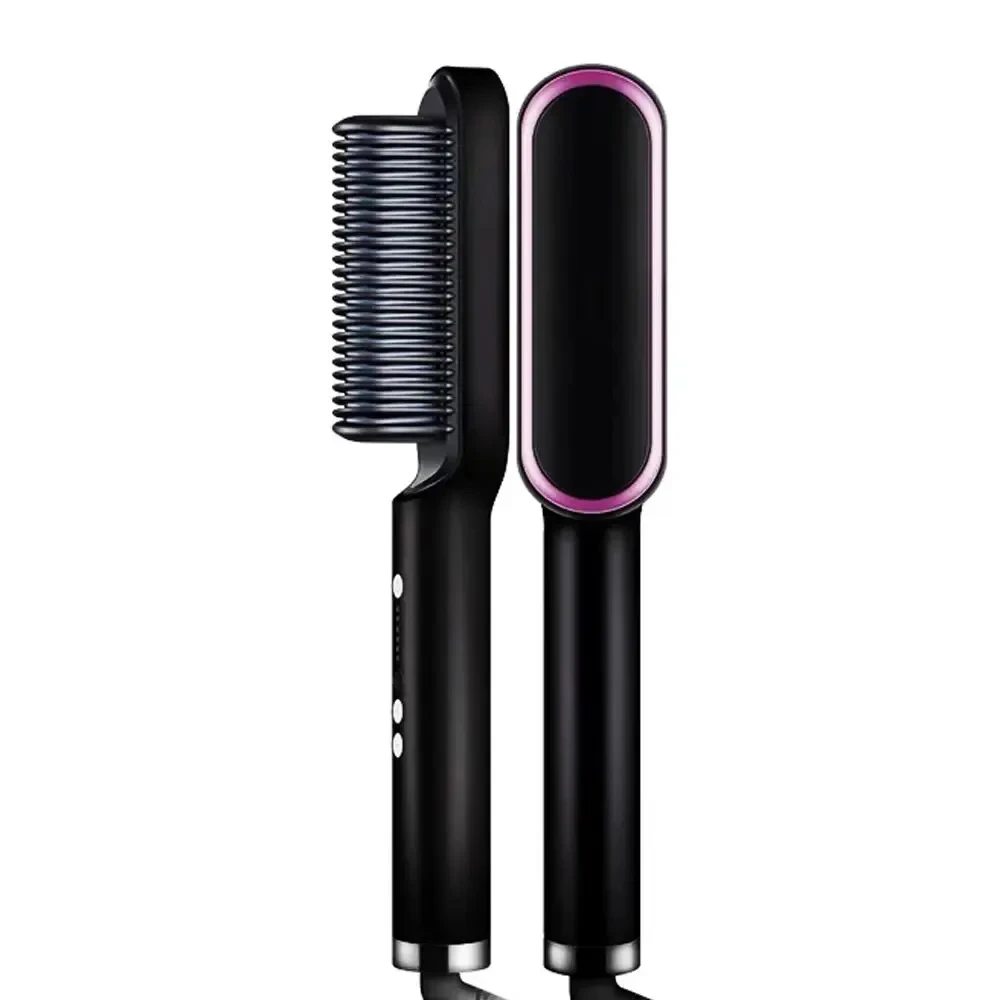 Peigne à cheveux lisses à ions négatifs, neendommage pas les cheveux, Clip de planche droite à domicile, outil pour cheveux lisses Anti-brûlure à double usage 1 Peigne à cheveux lisses à ions négatifs, neendommage pas les cheveux, Clip de planche droite à domicile, outil pour cheveux lisses Anti-brûlure à double usage 1