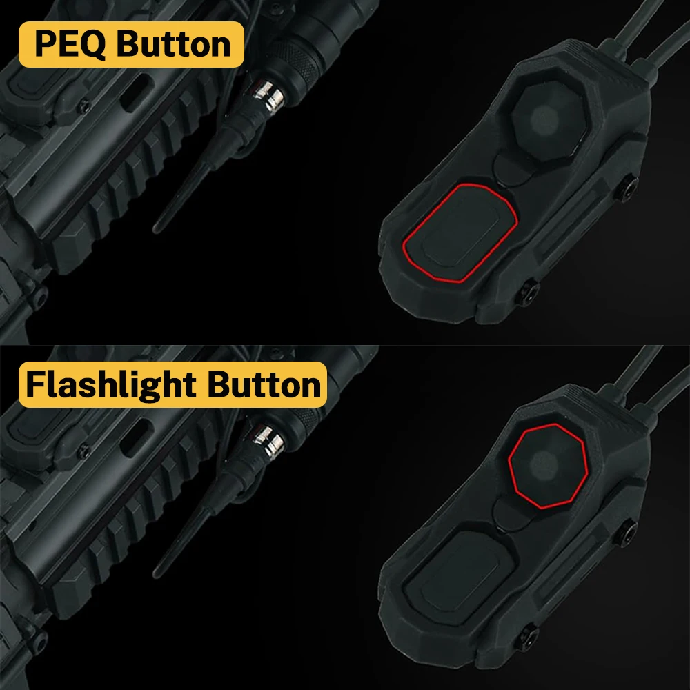 Tactical AXON Remote In-Line Dual Function Pressure Switch Flashlight PEQ NGAL L