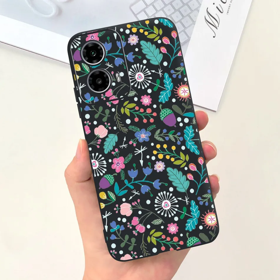 2024 Sleek Black Silicone Protective Phone Case