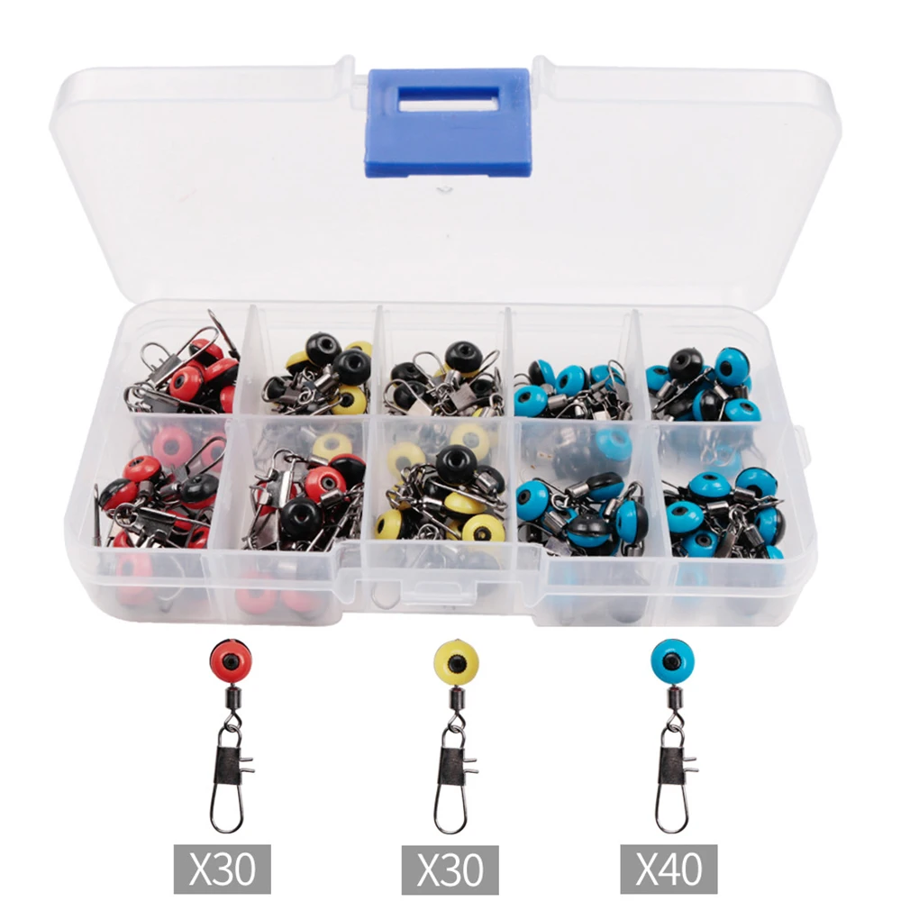 100PCS Space Bean Smooth Sea Beans set Multi Color Rotary Joint Low Friction Fishing Accessory Connector