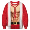 New Christmas Sweaters Green Jumpers 3D Funny Printed Holiday Party Xmas Sweatshirt for Party Birthday Xmas Sweatshirt 3