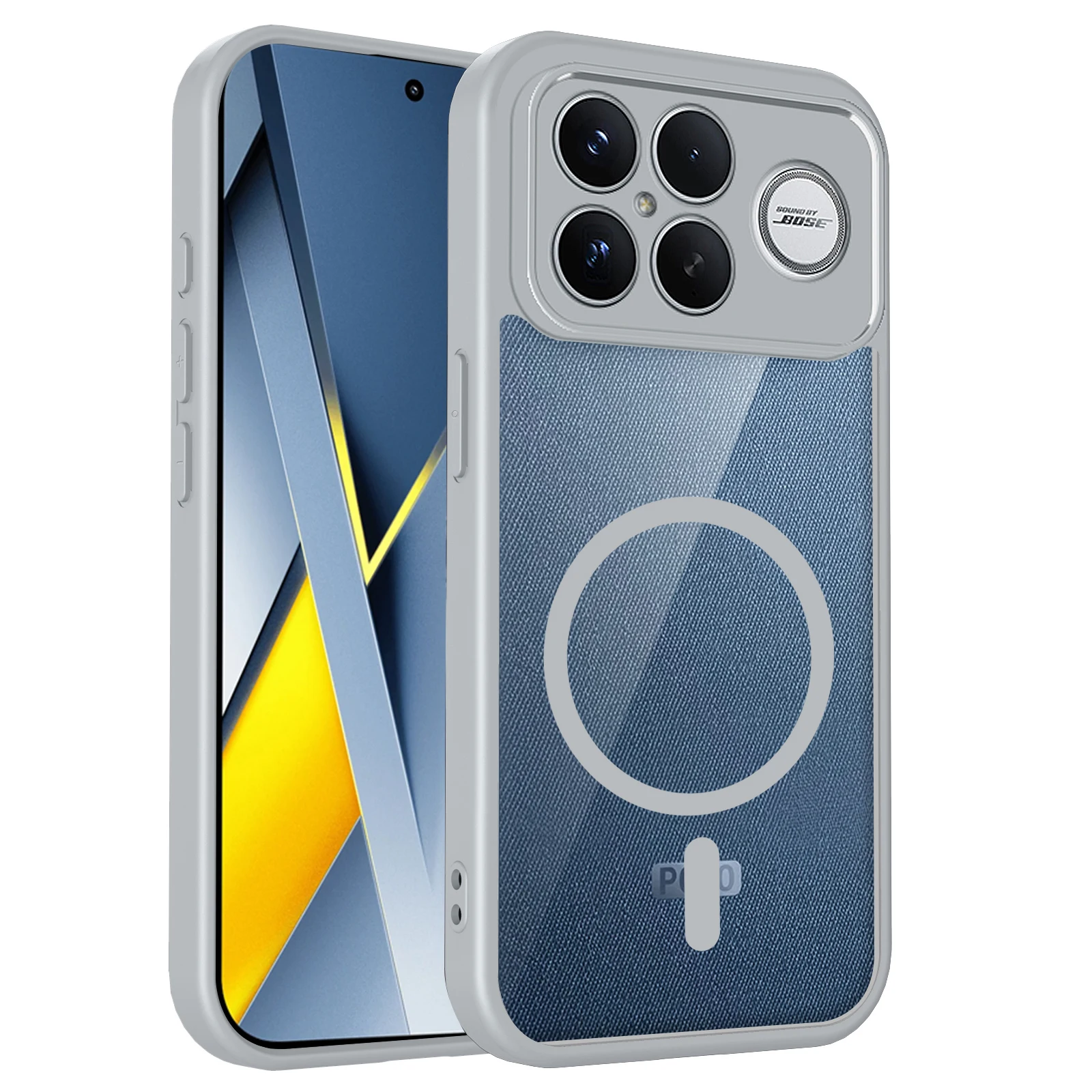 Luxury Magnetic Wireless Charging Clear Shockproof Phone Case