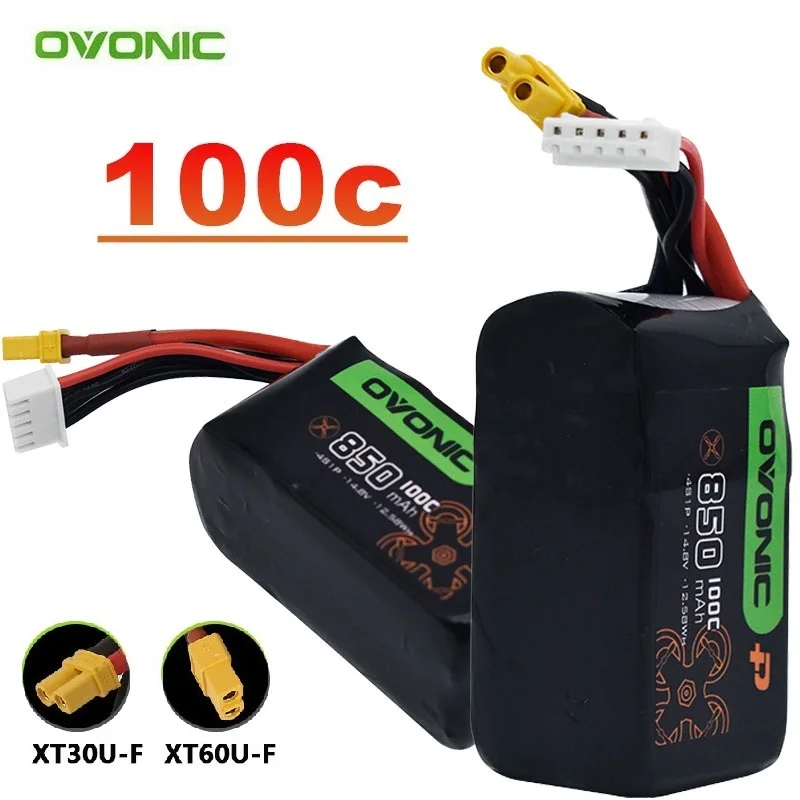 Aggiornamento 100C 4S 850Mah 14.8V Batteria Lipo Per Elicottero Rc Quadcopter Fpv Racing Drone Parti 4S Batteria Con Spina Xt30/Xt60