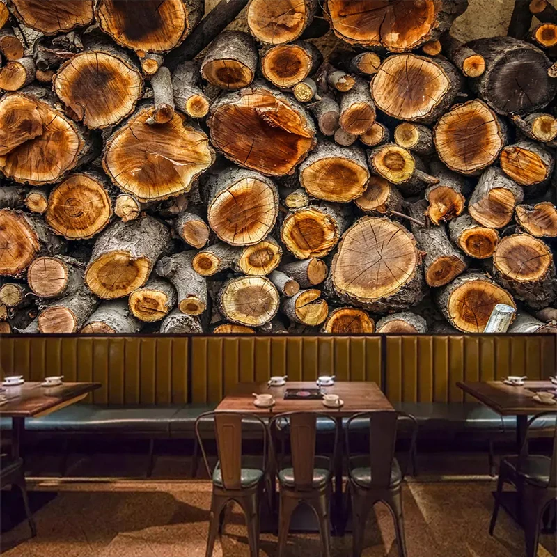 sala e decoracao do restaurante papel de arte 01