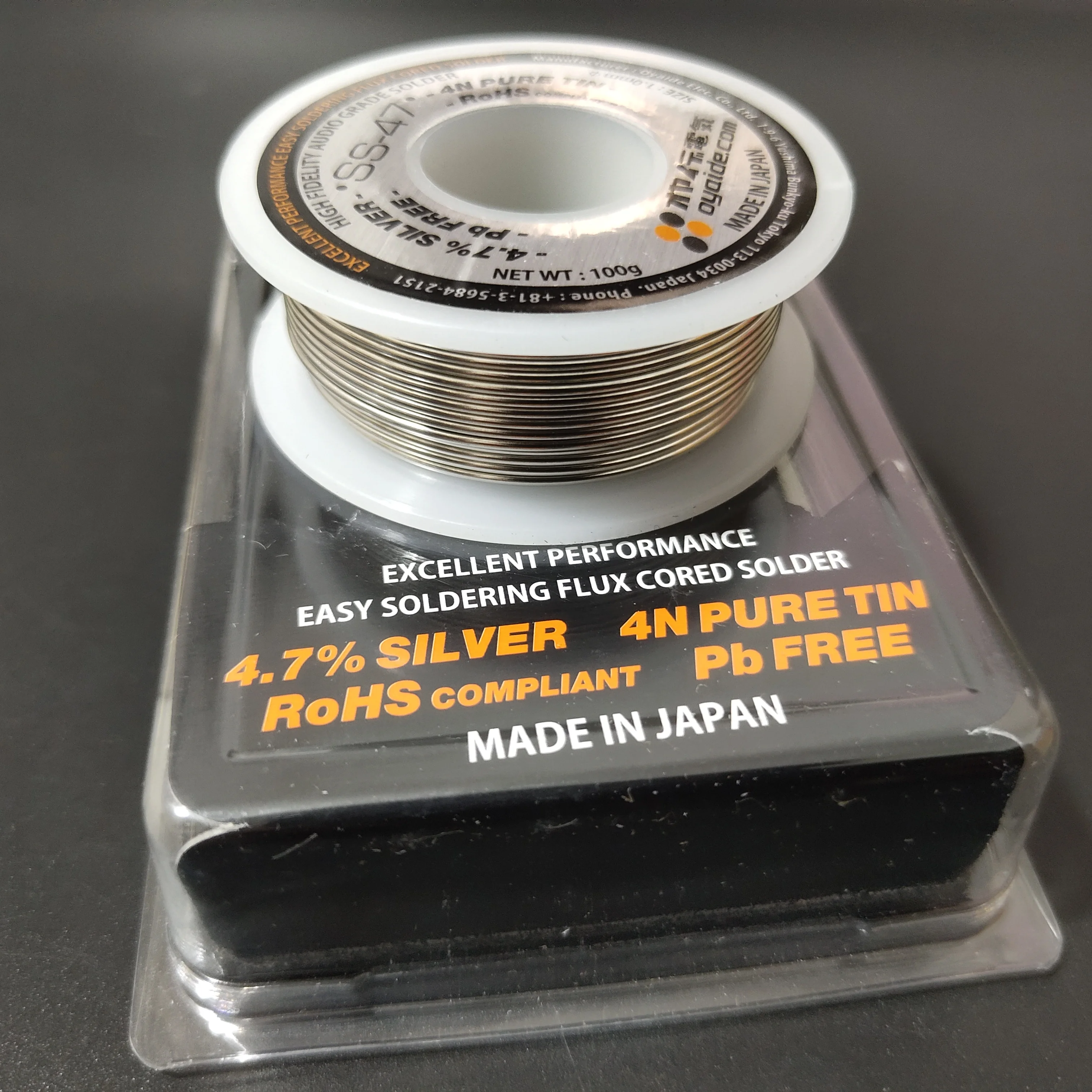 Hi-End Oyaide 4.7%Ag Silver Solder SS-47 1.0MM Japan Orginal Solder Wire Soldering Welding Wire For HiFi aduio Accessories